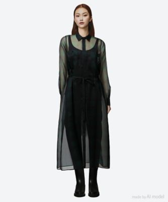＜HYKE (Women)＞【送料無料】ＳＨＥＥＲ　ＰＬＡＩＤ　ＤＲＥＳＳ　２５ＦＷ／１６２４２
