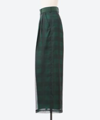 SHEER PLAID WIDE PANTS 13366 | HYKE (Women