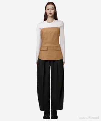 トップス 25SS HYKE VIYELLA STRAPLESS TOP BIOTOP(ビオトープ) / WOMEN【HYKE】 VIYELLA STRAPLESS TOP