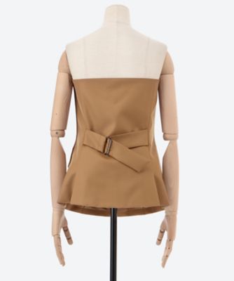 トップス 25SS HYKE VIYELLA STRAPLESS TOP BIOTOP(ビオトープ) / WOMEN【HYKE】 VIYELLA STRAPLESS TOP