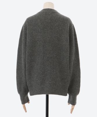 RIBBED KNIT WOOL CARDIGAN 25FW