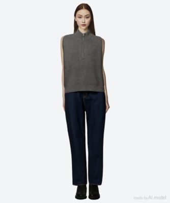 HYKE ベスト RIBBED KNIT WOOL VEST 25FW／11410