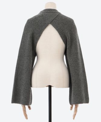 RIBBED KNIT WOOL SHRUG 25FW