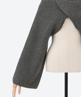 まゆ RIBBED KNIT WOOL SHRUG 25FW
