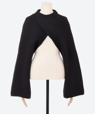 RIBBED KNIT WOOL SHRUG 25FW
