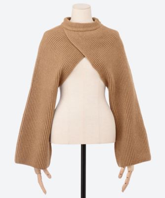 ❤新品 高品質　全人毛 広範囲隠　9×14ｃｍ　ストレート 自然黒 25cm❤ RIBBED KNIT WOOL SHRUG 25FW