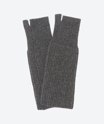 RIBBED KNIT WOOL ARM WARMERS