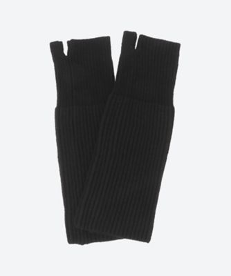 RIBBED KNIT WOOL ARM WARMERS