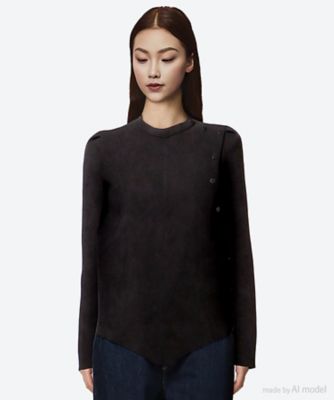 Marble Print High Neck Jersey