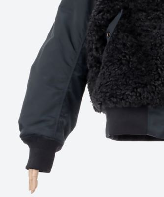 送料無料】FAUX SHEARLING TYPE MA―1