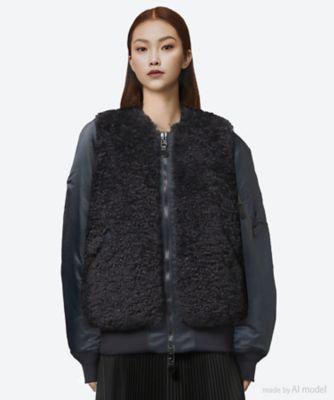 ＜HYKE (Women)＞ＦＡＵＸ　ＳＨＥＡＲＬＩＮＧ　ＴＹＰＥ　ＭＡ―１　ＪＡＣＫＥＴ　２５ＦＷ／１７５３３
