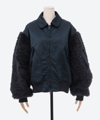 【送料無料】HYKE (Women)/ハイク FAUX SHEARLING TYPE CWU-45/P JACKET 17535 20NAVY コート・ジャケット【三越伊勢丹/公式】