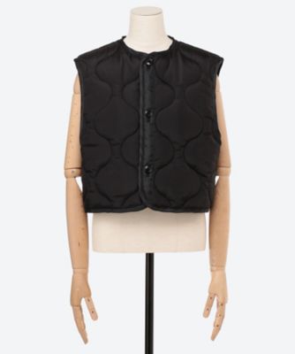 送料無料】QUILTED CROPPED VEST 17539