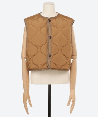 ジャケット・アウター HYKE QUILTED CROPPED VEST ジャケット・アウター HYKE QUILTED CROPPED VEST QUILTED