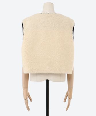 【HYKE】FAUX SHEARLING VEST ホワイト 新品未使用 HYKE(ハイク)】 FAUX SHEARLING CROPPED VEST｜PARIGOT ONLINE（パリゴ