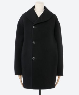 値下げ❣️HYKE ハイク　DOUBLE FACE COAT ノーカラーコート DOUBLE FACE DUFFEL COAT 17548 | HYKE