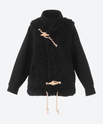 ＜HYKE (Women)＞【送料無料】ＤＯＵＢＬＥ　　ＦＡＣＥ　　ＦＡＵＸ　ＳＨＥＡＲＬＩＮＧ　ＤＵＦＦＥＬ　ＪＡＣＫＥＴ　１７５４９