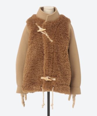 【送料無料】HYKE (Women)/ハイク DOUBLE FACE FAUX SHEARLING DUFFEL JACKET 17549 09BEIGE コート・ジャケット【三越伊勢丹/公式】