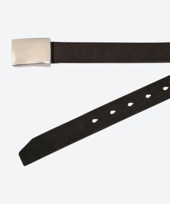 送料無料】LEATHER SQUARE BUCKLE BELT