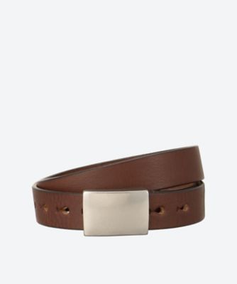 LEATHER SQUARE BUCKLE BELT 25FW