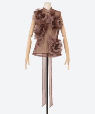 VIVIANO (Women)/ヴィヴィアーノ カットソー T07 BROWN トップス【三越伊勢丹/公式】