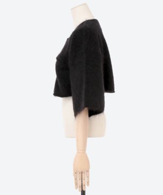 A.ROEGE HOVEダークグレー リブ編み カーディガン 長袖 A.ROEGE HOVEダークグレー リブ編み カーディガン 長袖 ブラック