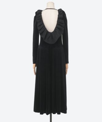 女形 黒柄裾引き ドレス FTC254―0809A | FETICO (Women)/フェティコ