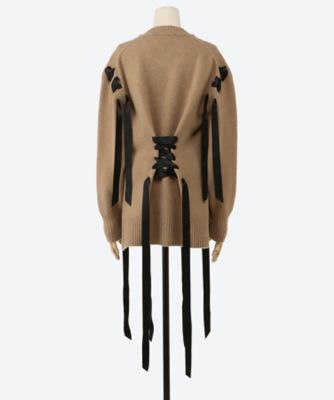 シモーネロシャ　リボンカーディガン　ブラック　XSサイズ Simone Rocha - シモーネロシャ リボンカーディガン ブラック XSサイズ