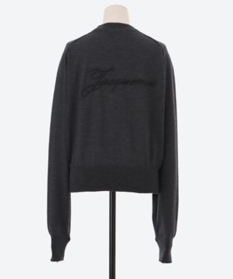 美品 ジャックムス 袖ロゴ ドライバーズニット 近年 黒 サイズL st3 美品 ジャックムス 袖ロゴ ドライバーズニット 近年 黒 サイズL st3