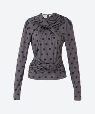 ROKH (Women)/ロク カットソートップス R0CA277 BLACK DOTT 【三越伊勢丹/公式】