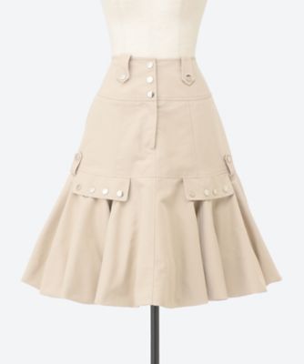 ✖️rokhベージュ ひざ丈スカート ボタン付き　38 ロク ベージュ系 ROKH (Women) | レディース | 三越伊勢丹オンライン