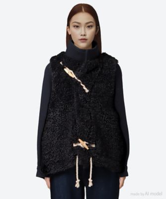 ＜HYKE (Women)＞【送料無料】ＤＯＵＢＬＥ　ＦＡＣＥ　ＦＡＵＸ　ＳＨＥＡＲＬＩＮＧ　ＤＵＦＦＥＬ　ＪＡＣＫＥＴ　１７５４９　伊勢丹新宿店色別注