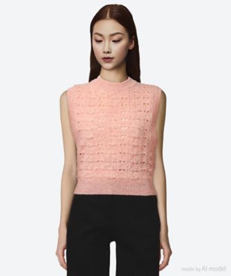 CECILIE BAHNSEN ミントグリーン ニットベスト ニットベスト 3．25KNI53003 | CECILIE BAHNSEN