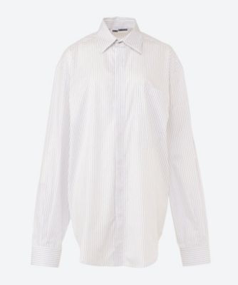 ＜sonia carrasco (Women)＞ＦＵＮＤＡＭＥＮＴＡＬ　ＰＯＰＥＬＩＮ　ＳＨＩＲＴ　ＰＩＮＳＴＲＩＰＥ　２６０１０４１５