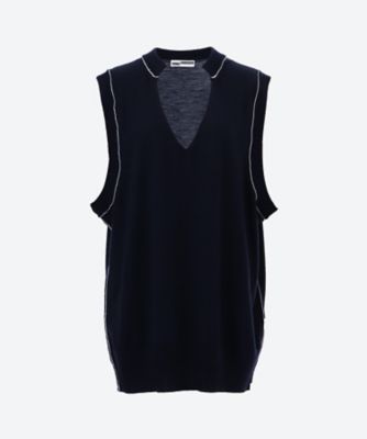 ＜sonia carrasco (Women)＞ＫＮＩＴ　ＣＵＴ　ＣＯＬＬＡＲ　ＶＥＳＴ　２６０９０２１３