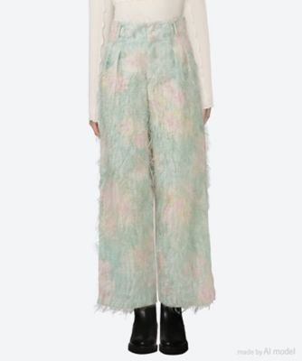 ＜leur logette (Women)＞パンツ　ｄａｍａｓｋ　ｒｏｓｅ　ｊａｃｑｕａｒｄ　ｐａｎｔｓ　６Ｓ／０５４３５