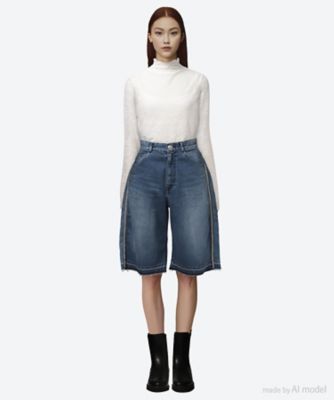 12oz denimhalf pants （with bijou