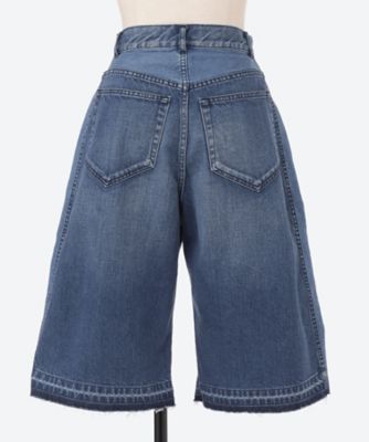 12oz denimhalf pants （with bijou