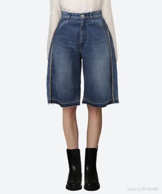 12oz denimhalf pants （with bijou