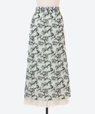 flower tulle embroidery skirt 6S