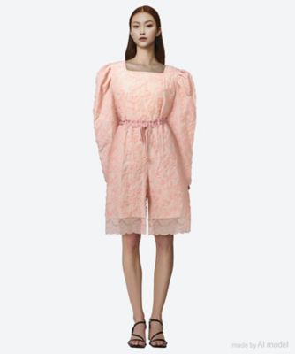 flower tulle embroidery half pants