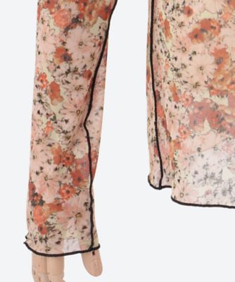 forest flower tulle print top 6S