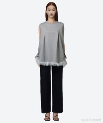 cotton sleeveless top 6S／10213 | leur