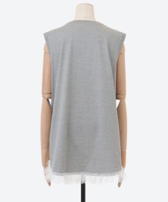 cotton sleeveless top 6S／10213 | leur