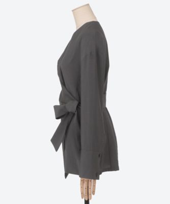Leyla tie waist shirt GY AR2606―GY