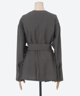 Leyla tie waist shirt GY AR2606―GY