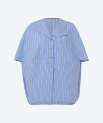 ＜AKIRANAKA (Women)＞Ａｕｒａ　ｓｔｒｉｐｅ　ｓｈｉｒｔ　ＢＬ　ＡＲ２６１４―ＢＬ