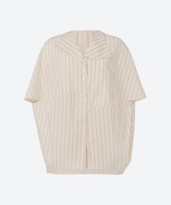 ＜AKIRANAKA (Women)＞Ａｕｒａ　ｓｔｒｉｐｅ　ｓｈｉｒｔ　ＷＨ　ＡＲ２６１４―ＷＨ