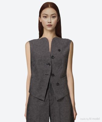 ＜AKIRANAKA (Women)＞Ｓｅｓｉｌｉａ　ｖｅｓｔ　ＢＫ　６Ｓ／ＡＲ２６２６―ＢＫ