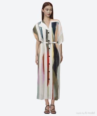 Empty stripe dress WH 6S／AR2643―WH